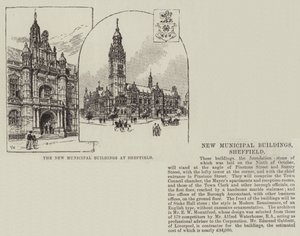 Os novos edifícios municipais em Sheffield de Frank Watkins